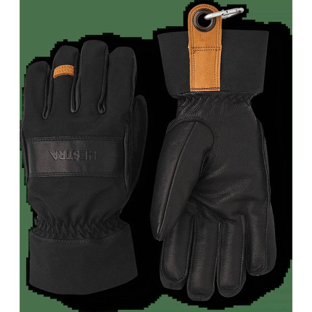 NEW HESTRA highland leather glove in black